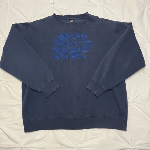 90s oldstussy スウェット STUSSY - 90s old stussy スウェット ストックロゴ OZ製 紺タグ