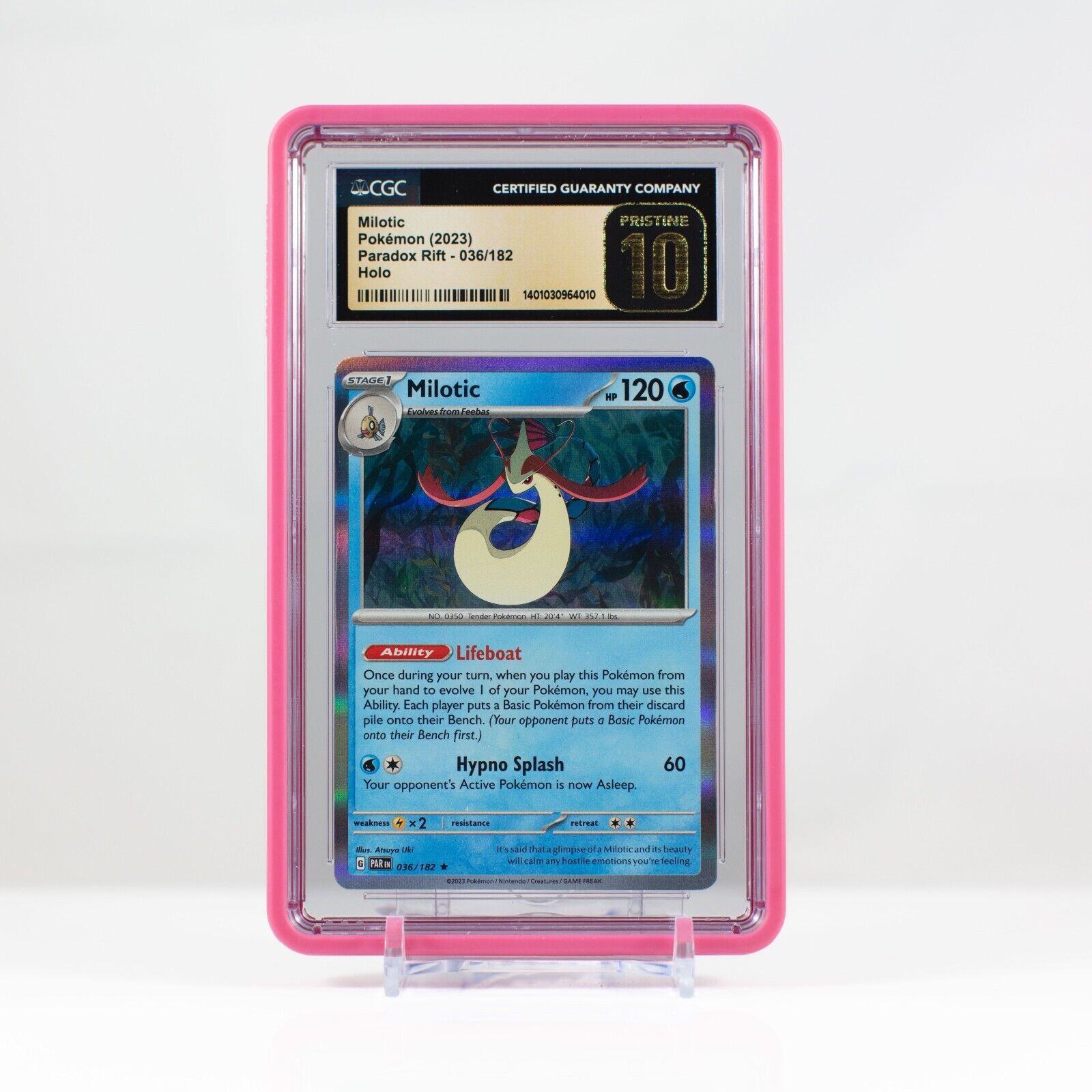 2023 Pokémon Milotic Holo #036 Paradox Rift - CGC 10 2023 Pokémon Milotic Holo #036 Paradox Rift - CGC 10