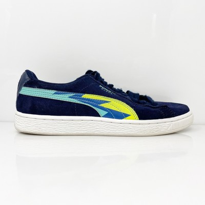

Кроссовки Puma Girls Suede Classic 370385-01 Синий Повседневная Обувь Размер 6.5C, Suede Classic