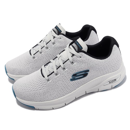 Мужские повседневные туфли Skechers Arch Fit-Takar Grey Blue White 232601-WBL