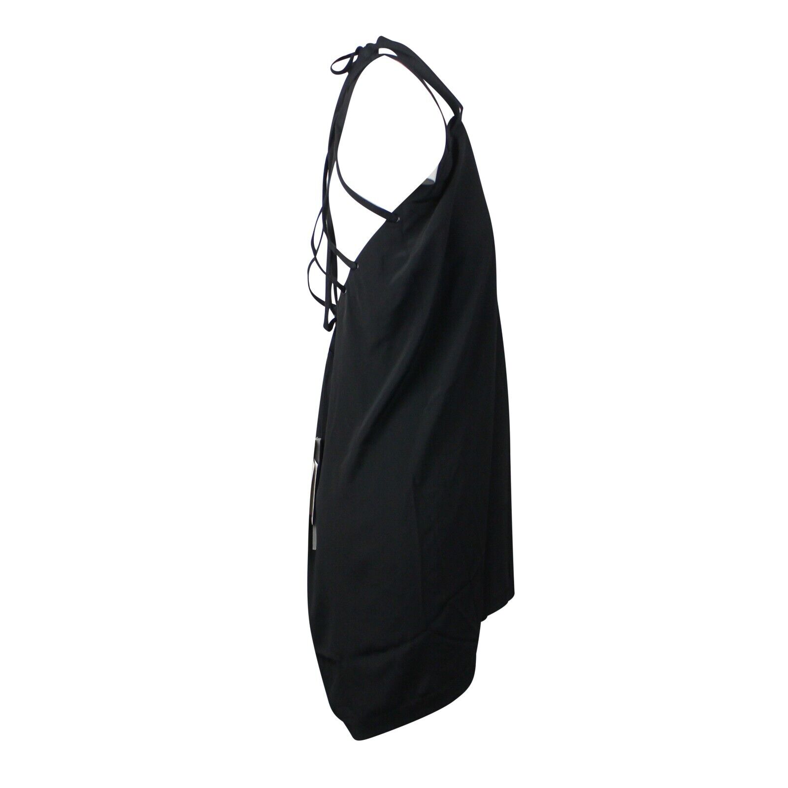 Pre-owned Rick Owens Black Megalaced Slip Dress Size 6/42 $1320