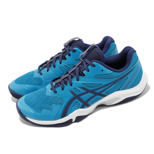 

Мужские кроссовки для бадминтона Asics GEL-Blade 8 Island Blue Navy White 1071A066-404, Синий, Gel-blade 8