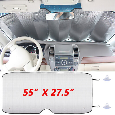 Foldable Jumbo Extra Large Sun Shade Truck Van Car Windshield Visor Block Cover