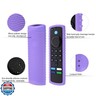 Protective Cover for Fire TV Stick Remote, Friendly Silicone Material, DropProof, DustProof, Washable, Compatible with Most Models of Fire Stick 4k Voice Remote Case, FireTV Remote Skin(Purple)