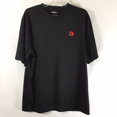 Gander Mountain Shirt Mens Large Black Short Sleeve Crew Neck Polyester