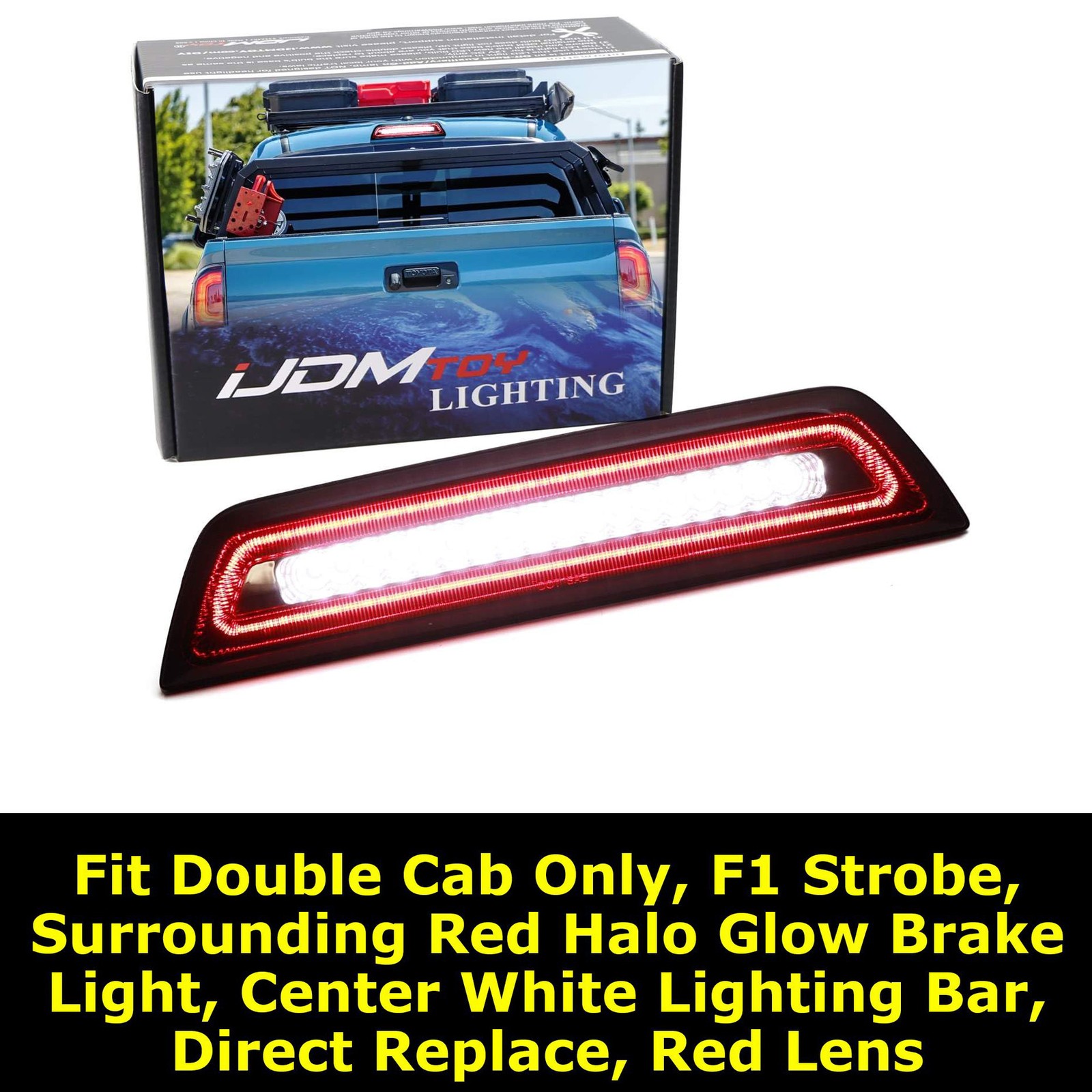 LED High Mount Third Brake Light For Toyota 2016-23 Tacoma 4-Door by iJDMTOY