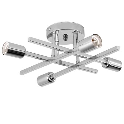 4-Light Industrial Ceiling Light Fixture Modern Chandelier for Kitchen Bedroom 