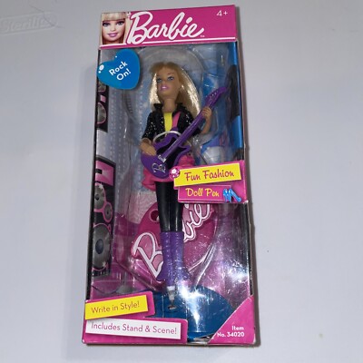 Barbie Doll Fun Fashion Pen Rock On  Stand And Scene By Cra-Z-Art NEW 2011