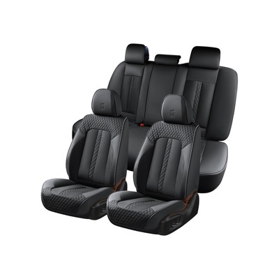 Doogo Seat Covers Full Set, Universal Car Seat Covers 5 Seats, Waterproof Lea...