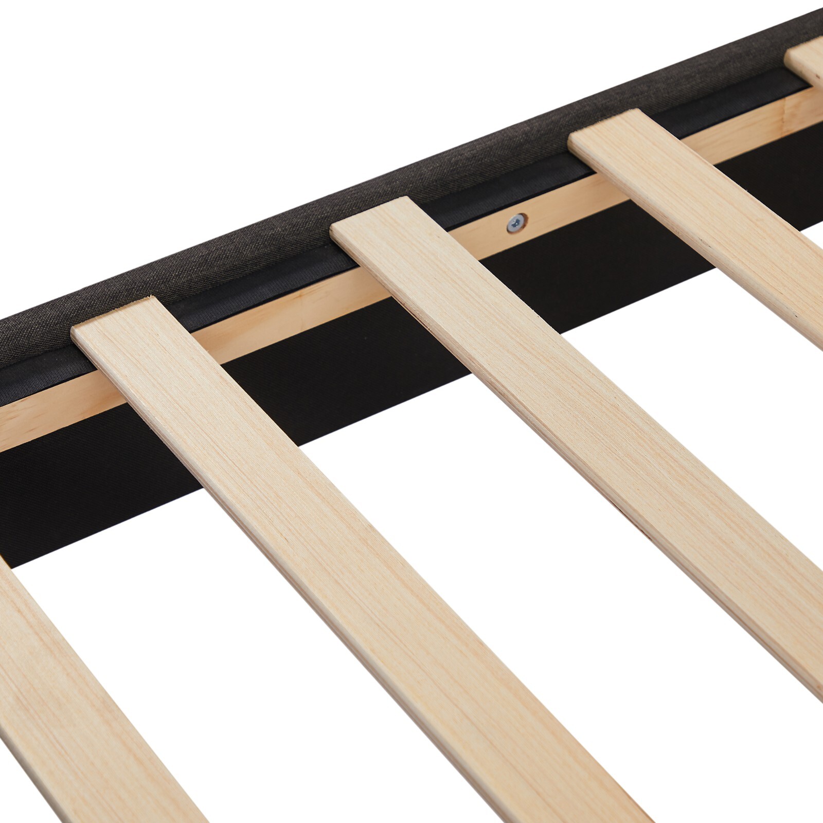 VECELO Bed Frame Twin/Full/Queen Size Upholstered Headboard Strong Slat Support