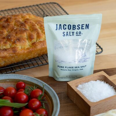 Jacobsen Salt Company Hand Harvested Flake Sea Salt 4oz Perfect for Cooking