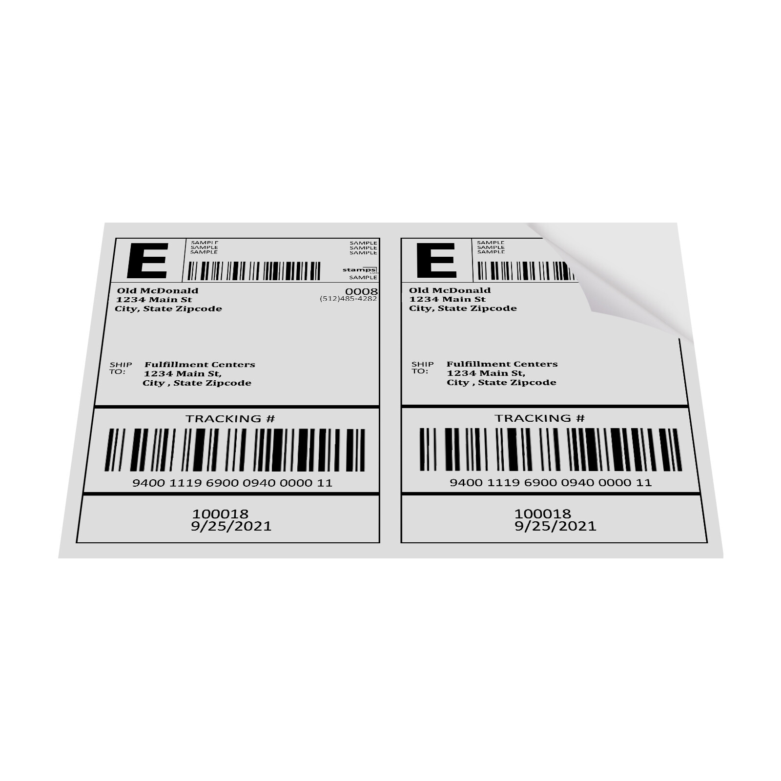 200 Premium Self Adhesive Shipping Labels 8.5″x5.5″ 100 Sheets Sticky
