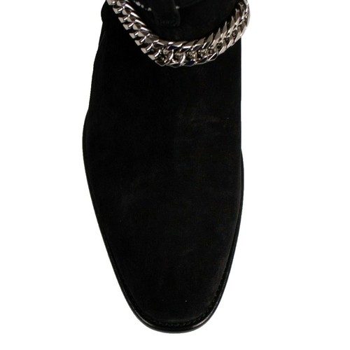 Pre-owned Amiri Black Suede Bandana Buckle Boots Shoe Size 8/41 $1390