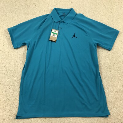 Air Jordan Golf Dri-Fit Polo Shirt Sport Mens XL Tall DZ0540-485 Teal