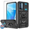 ATUMP for OnePlus Nord N200 5G Case with HD Screen Protector with Slide Camera Cover, 360° Rotation Ring Kickstand [Military Grade] Shockproof Protective Case for OnePlus Nord N200 5G,Black