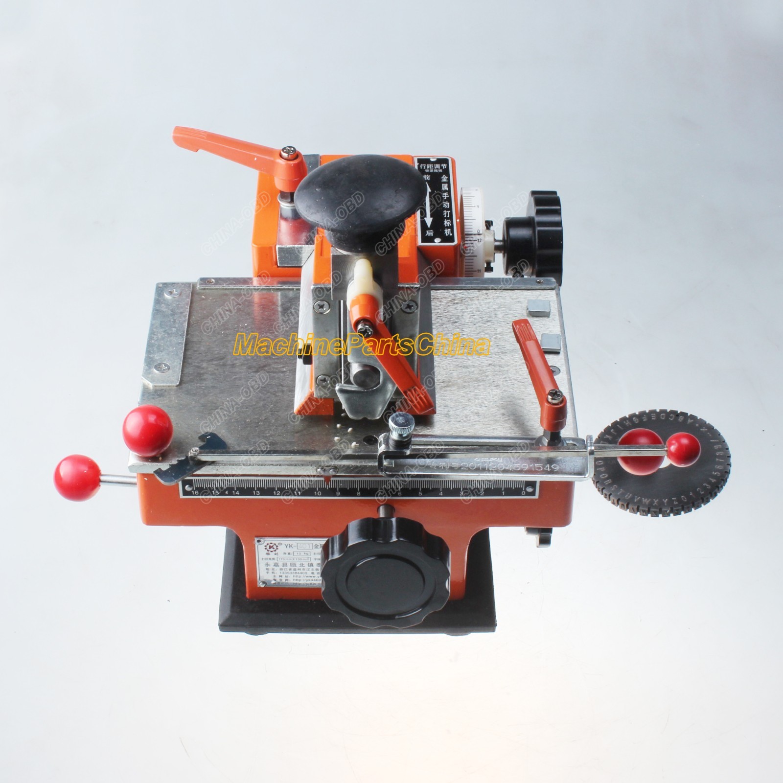 2.5mm Label SemiAutomatic Sheet Embosser Metal Stamping Printer