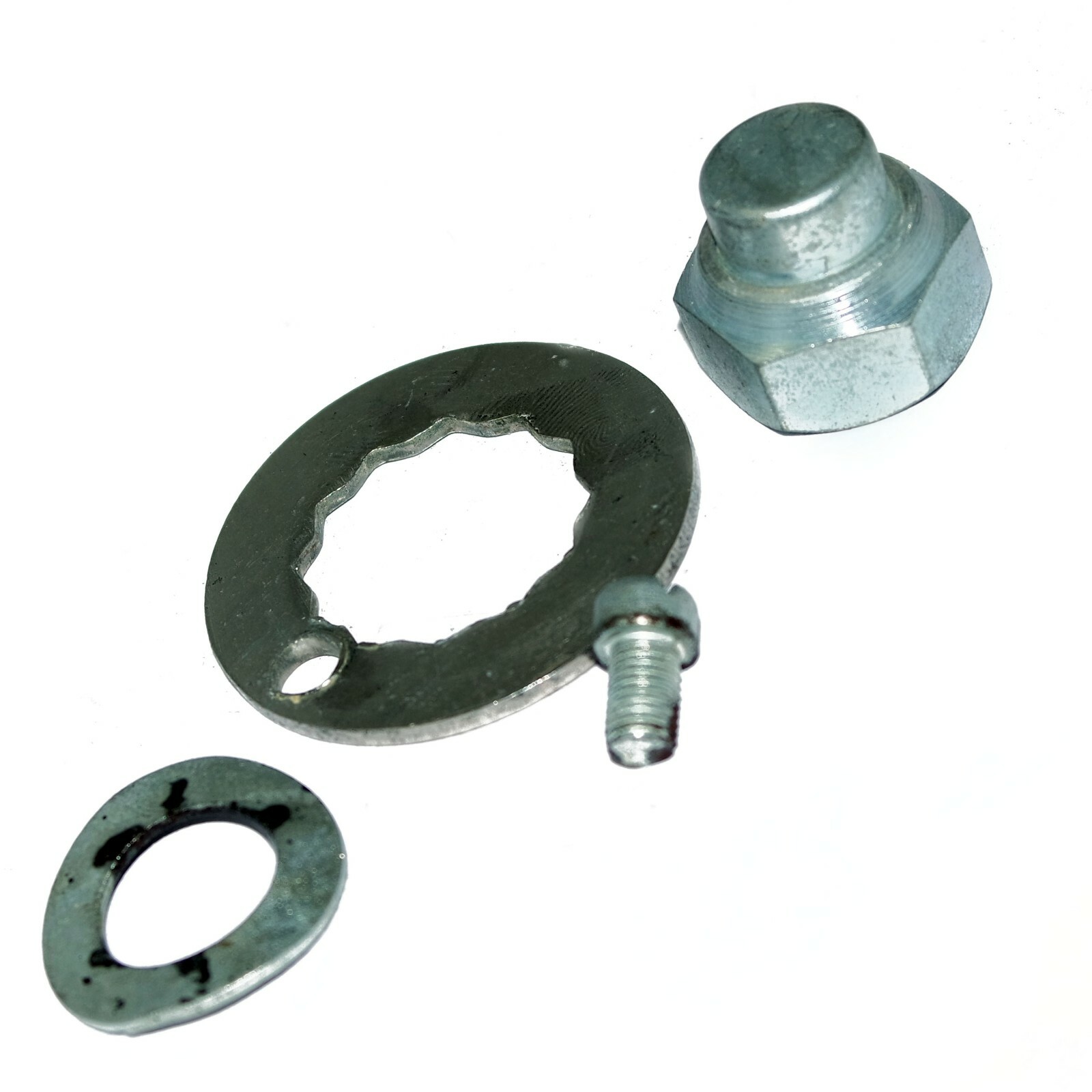 Lambretta Chrome Rear Hub Nut And Locking Washer Kit  
