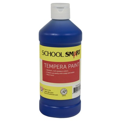 School Smart Tempera Paint, Pint, Blue