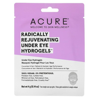 Radically Rejuvenating, Under Eye Hydrogels, 2 Single Use Eye Gels, 0.14 fl oz