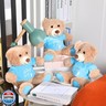 Lenwen 10 Pcs Baby Shower Bear Stuffed Decorations Animal Cute Plush Toy 14 Inch Stuffed Bear Plush Dolls in Bulk for Baby Shower Christmas Birthday Wedding Home Decorations (Boy)
