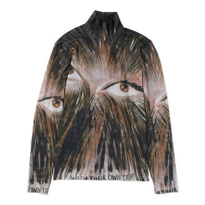 DIOR Mens MONA LISA T-Shirt Long Sleeve Round Neck Multicolored Size S RRP 725
