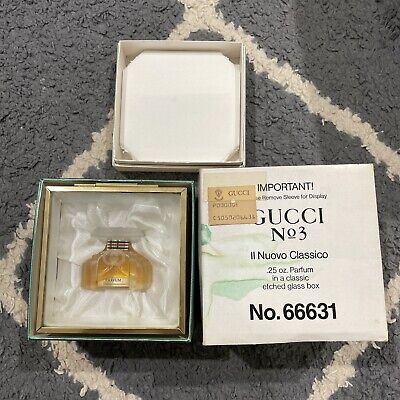 Vintage Gucci No.3 7mL Parfum with Gucci Jewelry Box Set