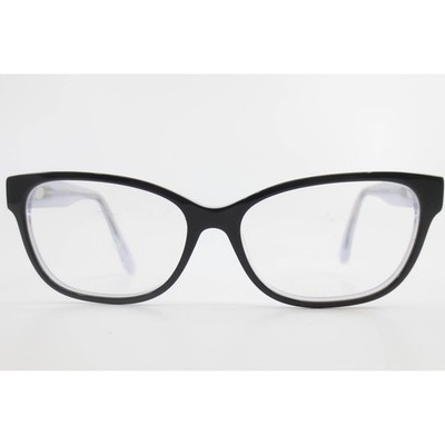Chelsea Morgan Cat Eye Glasses Frames Black Lavender 53-14-135 BK/WH Studded