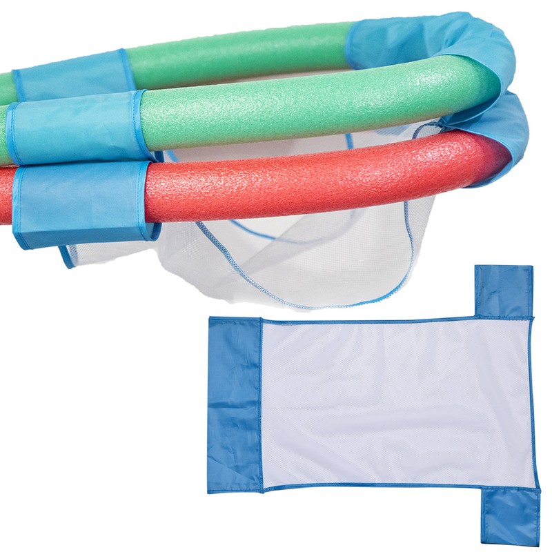 Sling Mesh Chair For Swimming Double Layer Floating Foldable Pool Noodles Float