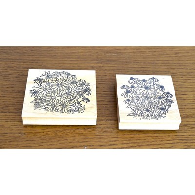 ink press block, flower pattern, stamp, large, big, Floral print, 