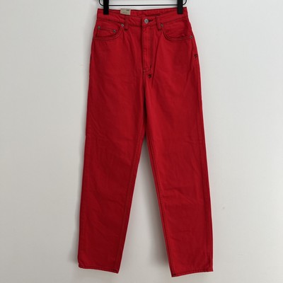 new Ksubi womens denim jean playback nitro red high rise relaxed small s 26 8 
