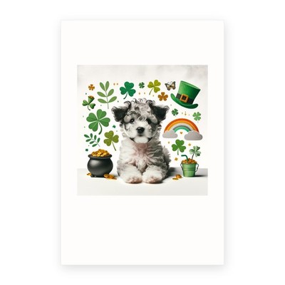 DistinctInk St Patrick's Day Greeting Card - Pumik Puppy