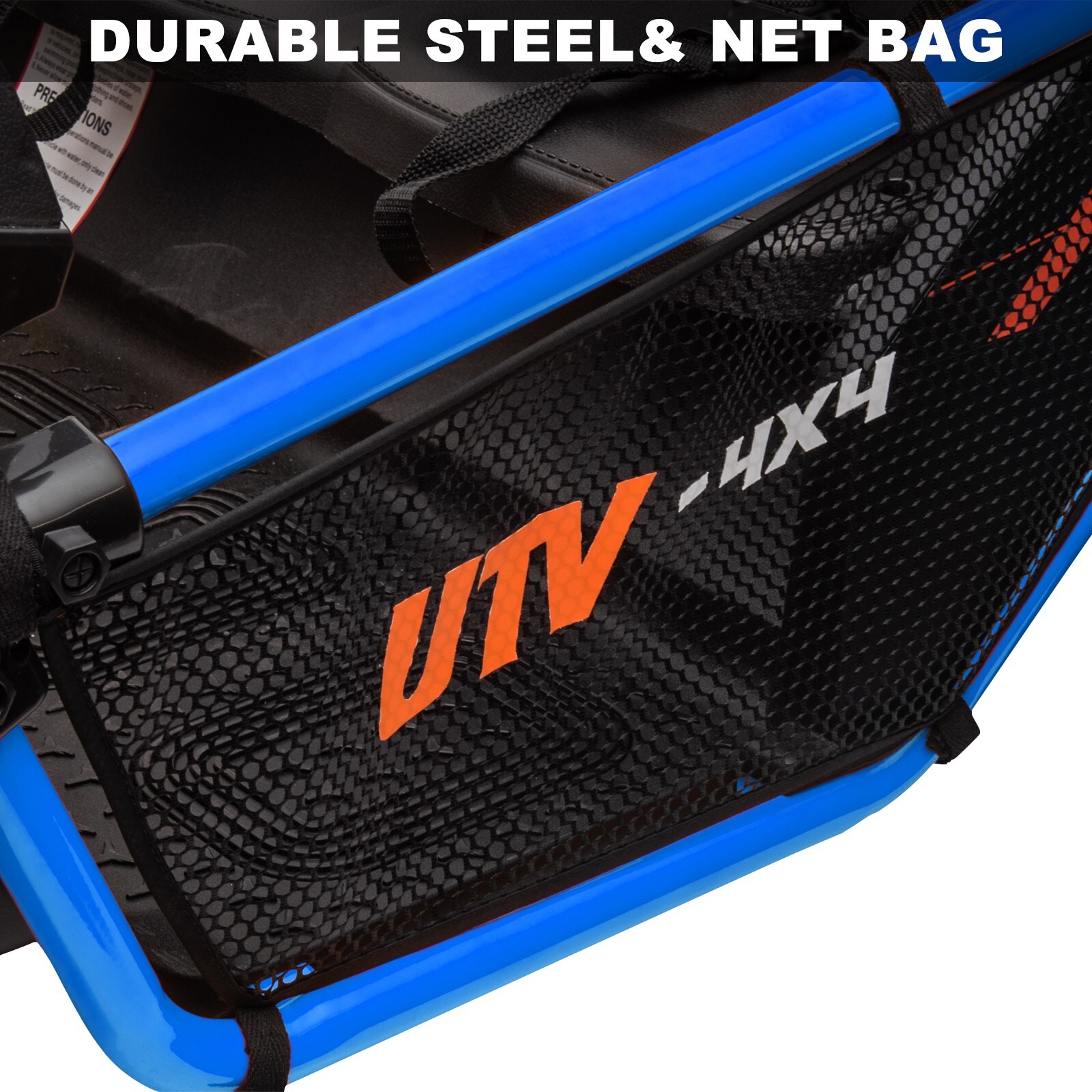 ZEOPHOL 24V Kid Ride On Car UTV 4WD 2-Seater Electric Truck 4X80W Remote Blue