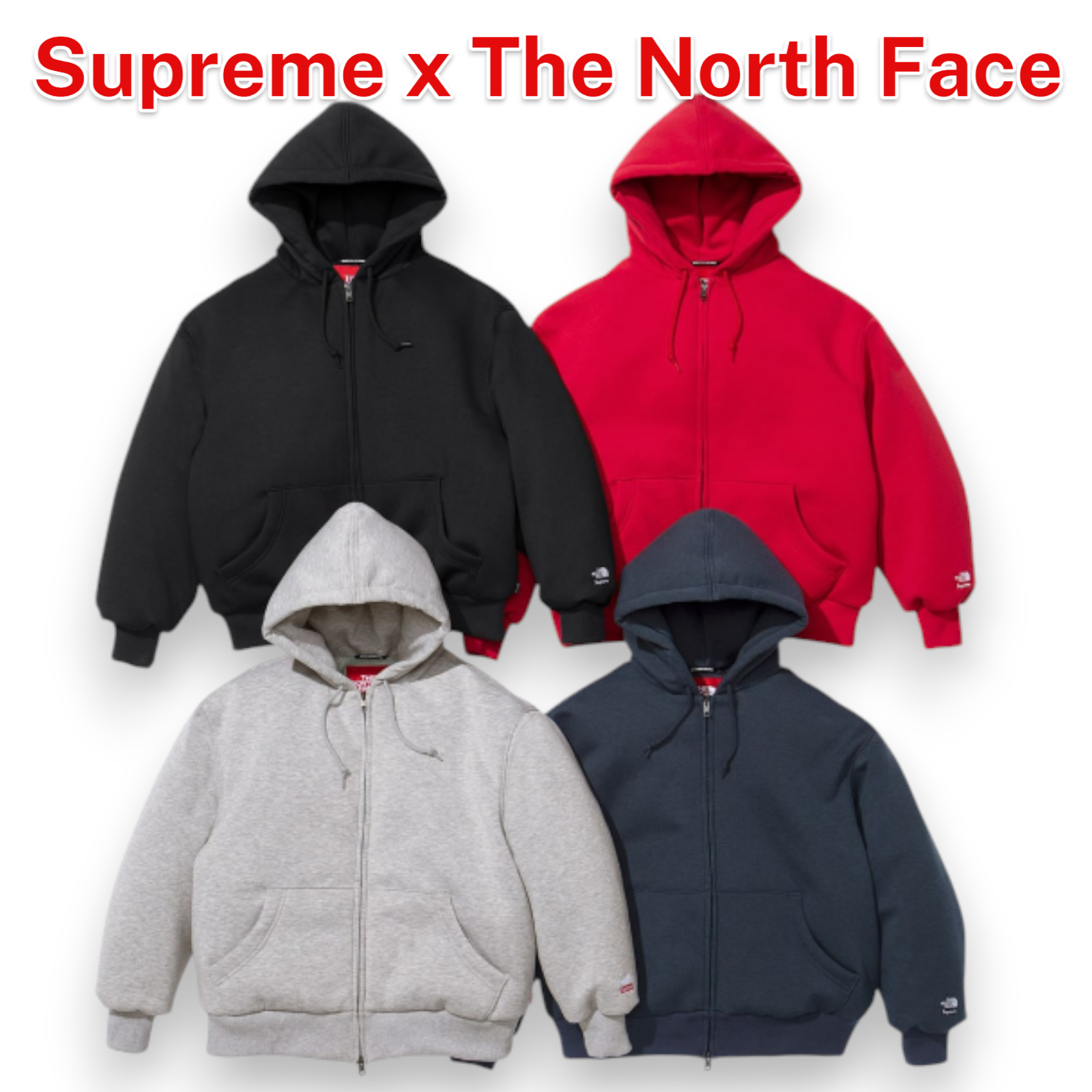 Supreme The North Face Down Filled Zip Up Hooded Sweatshirt Supreme The North Face Down Filled Zip Up Hooded Sweatshirt