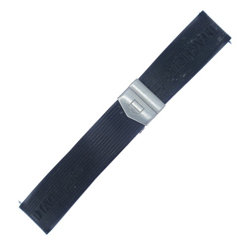 TAG HEUER FORMULA ONE BLACK RUBBER 22MM WATCH STRAP W/ DEPLOYMENT BUCKLE