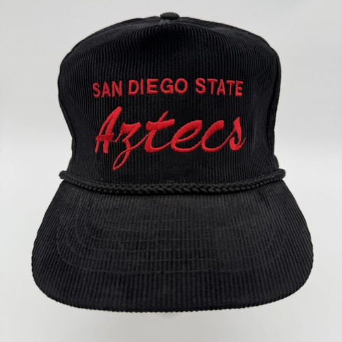 Vintage San Diego State Aztecs Script Corduroy Hat College Football Deadstock