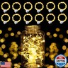 pozzolanas 12 Pack 7ft Waterproof LED Fairy Lights - Battery Operated String Lights with 20 Warm White LEDs for Home, Mason Jar, Party, Wedding, Halloween, Christmas Decorations