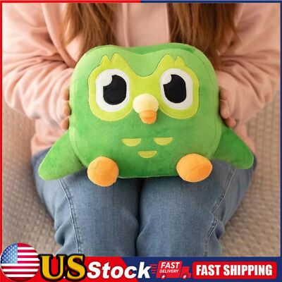 Green Duolingo Owl Plush Toy Duo Plushie Of Duo The Owl Cartoon Anime Owl Doll 