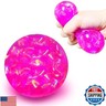Pink Squishy Glitter Stress Balls Squeeze Fidget Toys for Kids and Adults - Colorful Stress Squish Ball, Squishy Toys for Kids Prizes,, Party Favors, Relax, Improve Focus