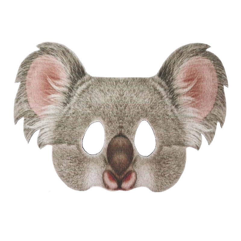 Koala Face Mask Costume Accessory One Size Digital Print Felt