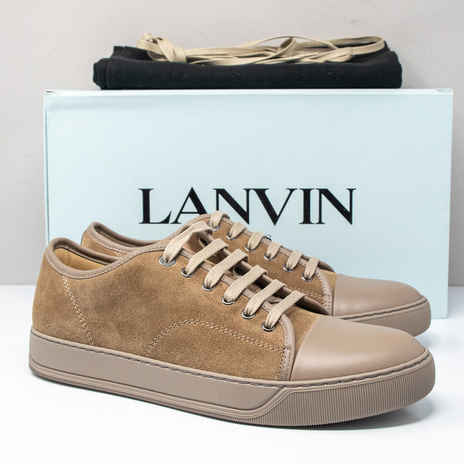 【関税&送料込】Lanvin Mesh Suede And Nappa Leather Sneaker Lanvin Lanvin Mesh, Suede And Nappa Leather Sneaker - Casual