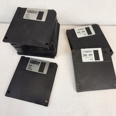  Lot Of 25 Floppy Disks, Mix Of  Office Depot/Imation 2HD  3.5'' 1.44 MB No Box