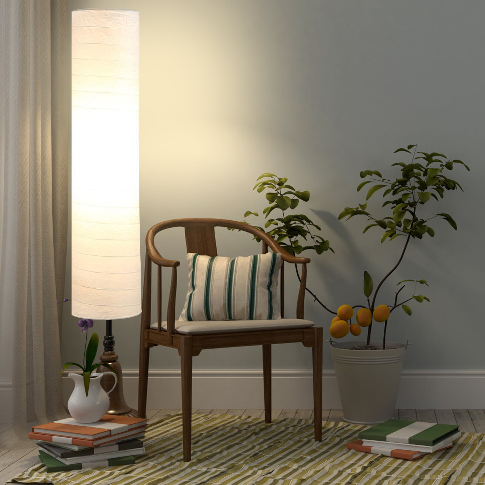Barrel Chandeli White