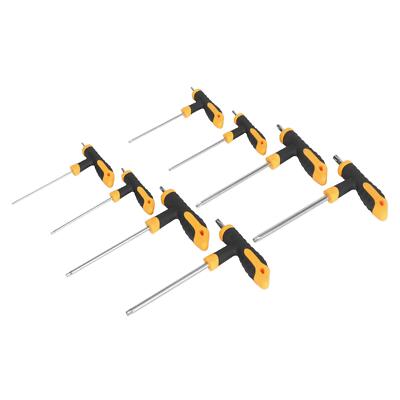  Siegen T-Handle Trx Star Security Torx Key Set T10-T50 T-Bar Comfort Grip 8pc