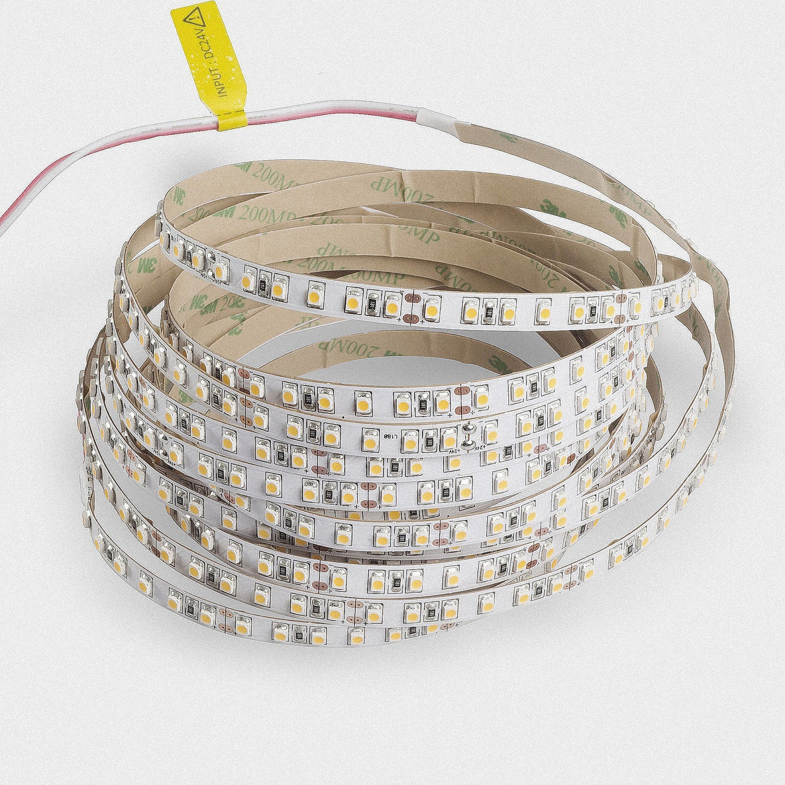 Mextronic LED Streifen 3528 Kaltweiß (6000K) – 5 Meter, 48W, 24V, IP44, Dimmbar, 120 LEDs/m