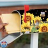 Welcome Summer Sunflower Bee Mailbox Covers, Magnetic Post Box Cover Wraps Standard Size 21x18 Inches for Garden Yard Decor