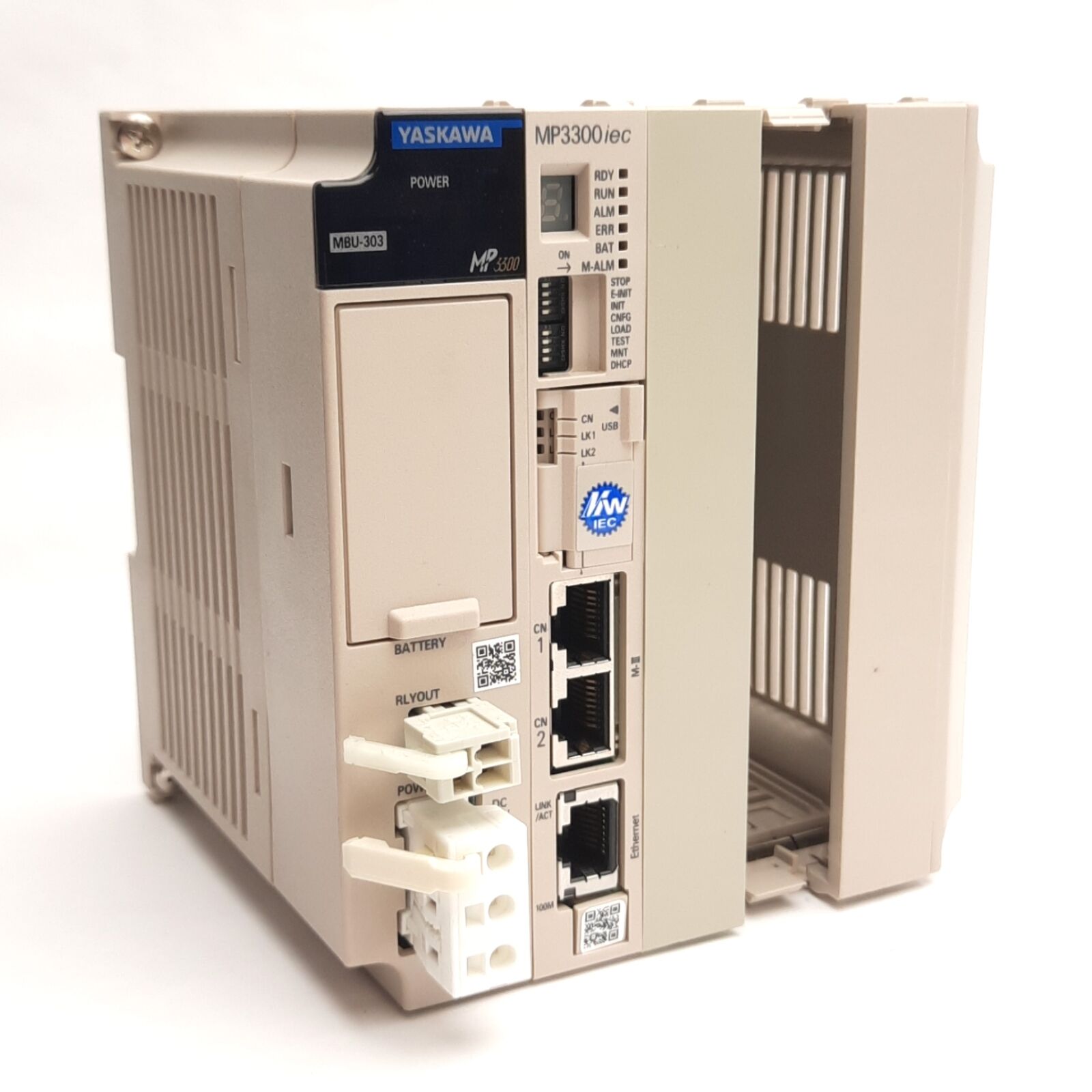 Yaskawa JEPMC-BU3303-E MP3300iec Machine Controller, 24V DC In, 5/15V DC Output Yaskawa JEPMC-BU3303-E MP3300iec Machine Controller, 24V DC In, 5/15V DC Output