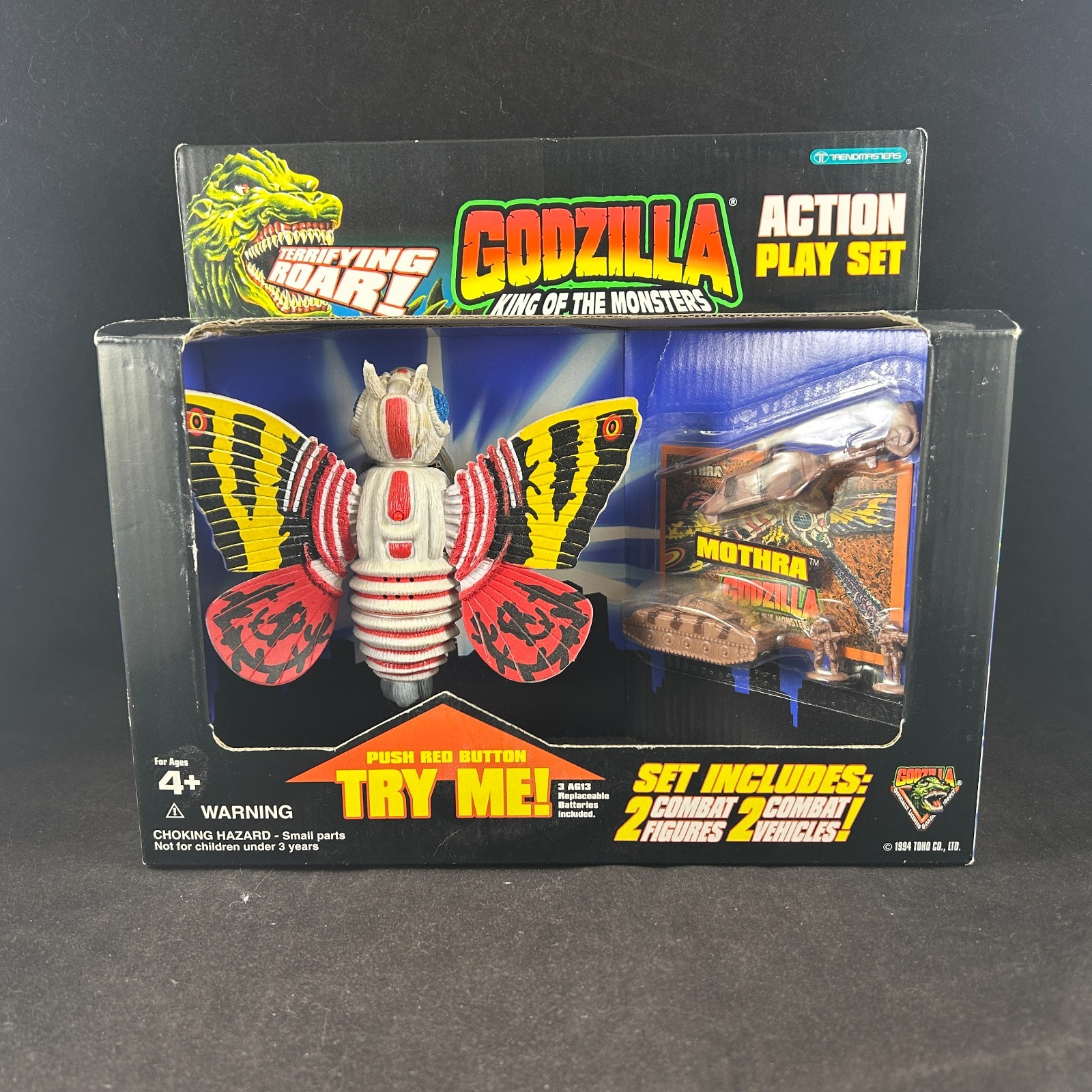 1995 MOTHRA ACTION PLAY SET GODZILLA KING OF THE MONSTERS