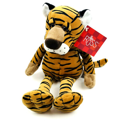 RUSS Standard Tiger Plush Stuffed Animal Toy 13   ~ NWT