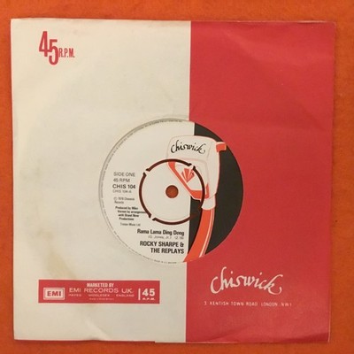 Rocky Sharpe & The Replays- Rama Lama Ding Dong- When The Chips Are..... 7” 1978
