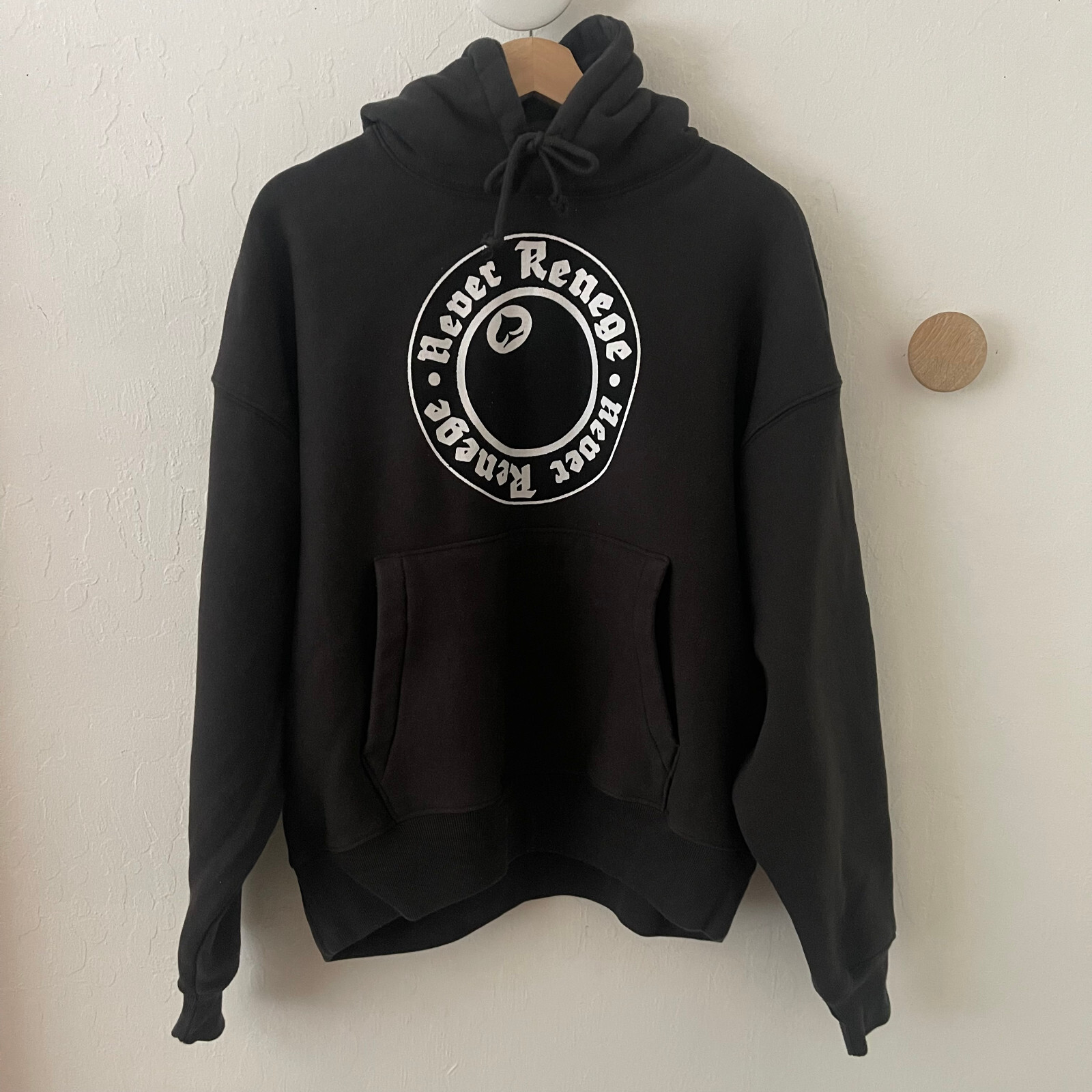 STUSSY x DENIM TEARS Never Renege Hoodie Pocket SS Logo Sz S